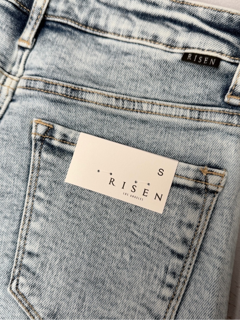 NWT Risen High Rise Rhinestone Embellished Jean Shorts Size Small - Picture 6 of 10